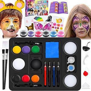 Face Paint Kit for Kids - 94 PCS Professional Face Body Painting Kits w/Stencils